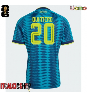 Colombia Juan Fernando Quintero #20 Seconda Maglia Mondiali 2026 Manica Corta